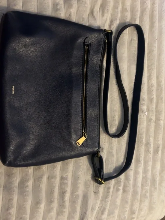 Blue Fossil Kinley crossbody bag with leather and suede accents - Picture 5 of 5